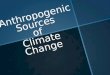 Anthropogenic Sources  of  Climate Change