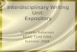 Interdisciplinary Writing Unit: Expository