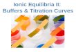 Ionic  Equilibria  II :  Buffers  & Titration Curves