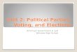 Unit 2: Political Parties, Voting, and Elections