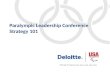 Paralympic Leadership Conference Strategy 101