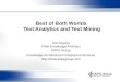 Best of Both Worlds  Text Analytics and Text Mining