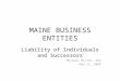 MAINE BUSINESS ENTITIES