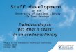 Staff development  at the  University of Auckland Library -Te Tumu Herenga