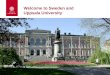 Welcome to Sweden and Uppsala University