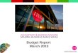Budget Report  March 2013