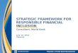 STRATEGIC FRAMEWORK FOR RESPONSIBLE FINANCIAL INCLUSION