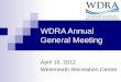 WDRA Annual General Meeting