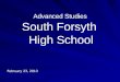 Advanced Studies  South Forsyth  High School
