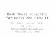 Bash Shell Scripting for Helix and  Biowulf