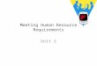 Meeting Human Resource Requirements