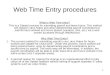 Web Time Entry procedures