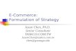 E-Commerce: Formulation of Strategy
