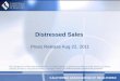Distressed Sales  Press Release Aug 22, 2011