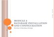 Module 2  Database Installation and Configuration