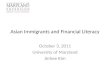 Asian Immigrants and Financial Literacy