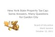 New York State Property Tax Cap:  Some Answers, Many Questions  for Garden City