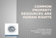 Common property resources are human rights