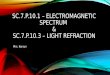 SC.7.P.10.1 – Electromagnetic spectrum  & sc.7.p.10.3 – light refraction