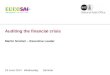 Auditing the financial crisis Martin Sinclair – Executive Leader