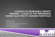 Changes in Renewable Energy Demand:  A look at the Renewable Energy Electricity Demand Portfolio