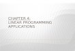 Chapter 4: Linear Programming Applications
