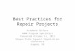 Best Practices for Repair Projects