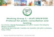 Working  Group 1  –  draft ENVIFOOD Protocol for public consultation and testing