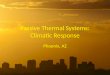 Passive Thermal Systems:  Climatic Response