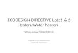 ECODESIGN DIRECTIVE Lots1 & 2 Heaters/Water-heaters