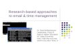 Research-based approaches  to email  &  time  management