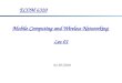 Mobile Computing and Wireless Networking  Lec  01
