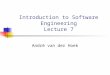 Introduction to Software Engineering Lecture 7