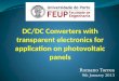 DC/DC Converters with transparent electronics for application on photovoltaic panels