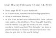 Utah History February 13 and 14, 2013