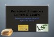 Personal Finances Lunch & Learn