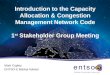 Introduction to the Capacity Allocation & Congestion Management Network Code 1 st  Stakeholder Group Meeting