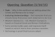 Opening  Question (1/14/11)