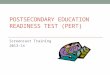Postsecondary Education  Readiness Test (PERT)