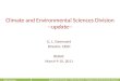 Climate and Environmental Sciences Division --update--