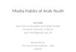 Media Habits of Arab Youth