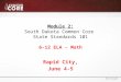 Module 2: South Dakota Common Core  State Standards 101 6-12 ELA - Math