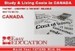 Study & living costs of Canada