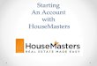 Starting an Account on HouseMasters