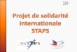 Présentation du projet de solidarité internationale STAPS au Rwanda