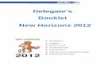 New Horizons 2012 Delegate's mailer
