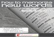 HOW TO MEMORIZE NEW WORDS?