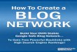 How to create a Permanent Backlink Blog Network