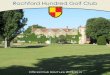 Rochford Golf Club Annual Corporate Brochure 2012 - 2013