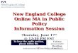 New England College Public Policy Information Session